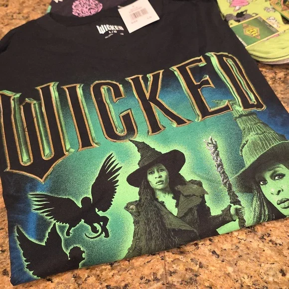 2 NWT Wicked Tee Shirt & Pajama Pant Sets - Picture 2 of 13